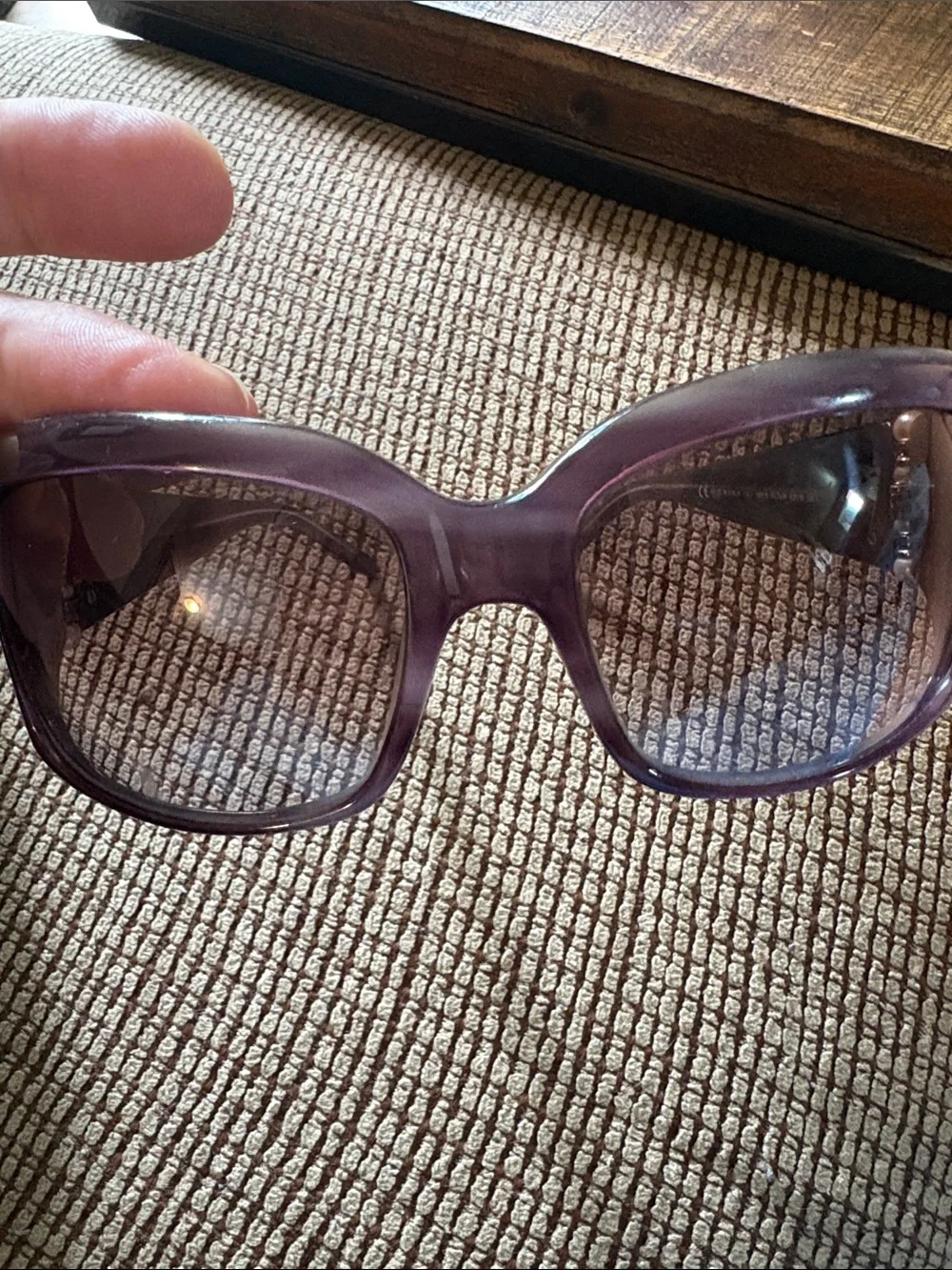 Gorgeous Valentino Plum Sunglasses with Pearl Trim